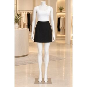 LOFT Black Mini Skirt Seam Detail Stretch Career Work Skirt Womens Size 4